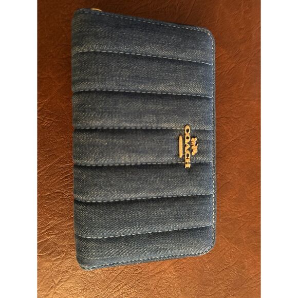 Coach Marlie Top Handle Satchel w/ Quilting Multicolor Denim & Matching Wallet - Picture 8 of 12